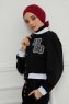 Ellie - Bordeaux Baumwolle Turban