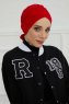 Ellie - Rot Baumwolle Turban