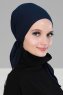 Felicia - Navy Blau Baumwolle Turban