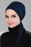 Felicia - Navy Blau Baumwolle Turban