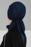 Felicia - Navy Blau Baumwolle Turban