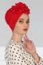 Kerstin - Rot Baumwolle Turban - Ayse Turban