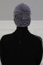 Kerstin - Grau Baumwolle Turban - Ayse Turban