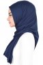 Sigrid - Navy Blau Baumwolle Hijab - Ayse Turban