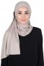 Sigrid - Taupe Baumwolle Hijab - Ayse Turban