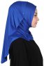 Sigrid - Blau Baumwolle Hijab - Ayse Turban