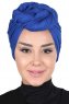 Sigrid - Blau Baumwolle Hijab - Ayse Turban