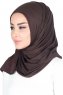 Sigrid - Braun Baumwolle Hijab - Ayse Turban