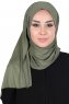 Sigrid - Khaki Baumwolle Hijab - Ayse Turban