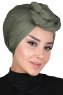 Sigrid - Khaki Baumwolle Hijab - Ayse Turban