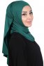 Sigrid - Dunkelgrün Baumwolle Hijab - Ayse Turban