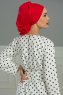 Monica - Rot Baumwolle Turban - Ayse Turban
