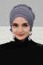 Monica - Grau Baumwolle Turban - Ayse Turban