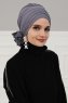 Monica - Grau Baumwolle Turban - Ayse Turban