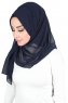 Joline - Navy Blau Premium Chiffon Hijab