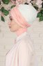 Fiona - Altrosa & Creme Baumwolle Turban