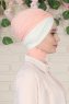 Fiona - Altrosa & Creme Baumwolle Turban