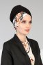 Fiona - Black Elegant Baumwolle Turban