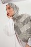 Nurgul - Hellgrau Gemustert Hijab