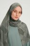 Nurgul - Grün Gemustert Hijab