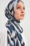 Tansu - Navy Blau Gemustert Hijab