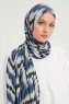 Tansu - Navy Blau Gemustert Hijab