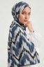 Tansu - Navy Blau Gemustert Hijab