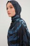 Ezmeray - Navy Blau Gemustert Hijab