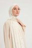 Fadime - Pearl White Gemustert Hijab