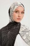 Fadime - Weiß Gemustert Hijab