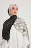 Fadime - Weiß Gemustert Hijab