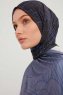 Fadime - Navy Blau Gemustert Hijab