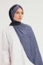 Fadime - Navy Blau Gemustert Hijab