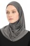 Yazmin - Dunkelgrau Amira Hijab Kopftuch Ready To Wear