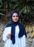 Alida - Navy Blau Baumwolle Hijab - Mirach