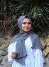 Alida - Dunkelgrau Baumwolle Hijab - Mirach