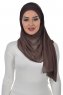 Alva - Braun Praktisch Hijab & Untertuch