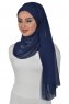 Alva - Navy Blau Praktisch Hijab & Untertuch