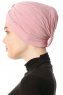 Arwa - Dunkelrosa Crepe Chiffon Turban - Sehr-i Sal