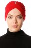 Arwa - Rot Crepe Chiffon Turban - Sehr-i Sal