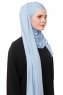 Asya - Hellblau Praktisch Viscose Hijab
