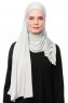 Asya - Hellgrau Praktisch Viscose Hijab