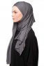 Asya - Dunkelgrau Praktisch Viscose Hijab