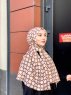 Atika - Beige Gemustert Baumwolle Hijab - Mirach