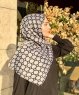 Atika - Grau Gemustert Baumwolle Hijab - Mirach