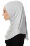 Ava - Hellgrau One-Piece Al Amira Hijab - Ecardin