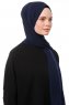 Aylin - Navy Blau Medine Silk Hijab - Gülsoy
