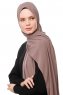 Aylin - Taupe Medine Silk Hijab - Gülsoy