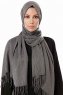 Aysel - Dunkelgrau Pashmina Hijab - Gülsoy