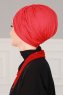 Fiona - Rot Baumwolle Turban - Ayse Turban